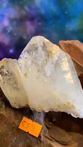 Cụm đá thạch anh tinh thể Lemurian lấp lánh tự nhiên năng lượng vũ trụ 553