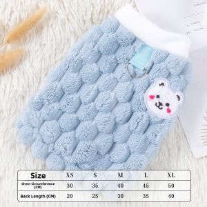 Thickened Autumn Winter Dog Clothes Pulling Harness Vest Style Pet Supplies for Small Dogs like Bichon West Highland Terrier