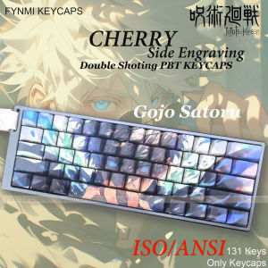 Anime Keycaps gojo satoru ISO/ANSI bên khắc PBT đôi shoting Keycaps Cherry hồ sơ cho mechnical bàn phím