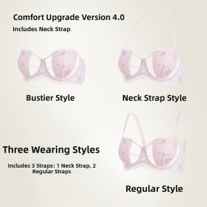 Supportive Lingerie with Narrow Straps and Lace