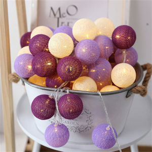 Cotton Thread Balls String Lights 1.5m3m Holiday Lighting Strings for Party Wedding Christmas Tree Party Desk Room Decorations