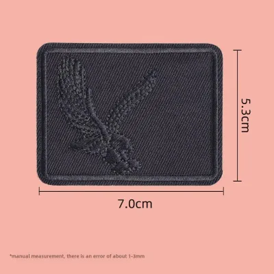 Black Embroidered Patch Self-adhesive Sewless Repair Sticker for Childrens down Jacket Clothing Patch DIY Sewing Accessories