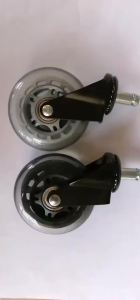 5PCS Office Chair Caster Wheels 3 Inch Swivel Rubber Caster Wheels Replacement Soft Safe Rollers Furniture Hardware