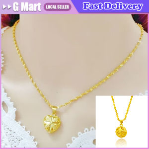 Alluvial Gold Color Necklaces for Women Hollow Ball Pendant & Necklace CollIer Femme Wedding Bridal Jewelry Accessories