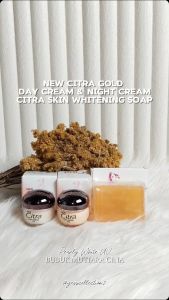 Paket 3in1 Citra Gold: Sabun Batang & Krim Siang & Malam untuk Menghilangkan Bekas Jerawat