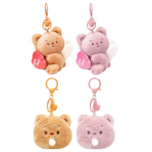 11thplush gấu Keychain gấu dễ thương plushies mềm nhồi bông Mặt dây chuyền gấu treo túi trang trí cho túi ô tô Ba lô trang trí nội thất