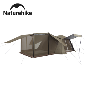 Naturehike Village 13 Pro Flagship model automatic tent Titanium Black Glue outdoor camping tent with canopy 4-8 persons family camping tent Waterproof Sun protection