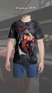 Kaos 3D 3 Dimensi Moto GP MARQ m4RQUEZ Premium Bangkok Thailand