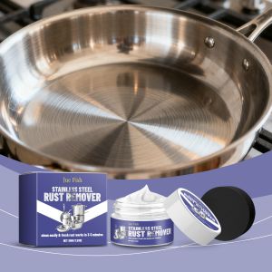 Jue Fish Stainless Steel Rust Remover- Stainless Steel Rust Remover Suitable for CookwareLong-Lasting Gloss Restoratio 100g
