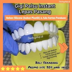 COD Venner Gigi Palsu Instant Original Bisa Pasang Lepas Untuk Dewasa Pria Wanita Tinggal Pakai Terlaris Snap On Smile