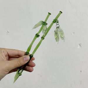 เครื่องประดับผมทำจากกระดาษแข็งและแก้วมือทำจากหยกไผ่ ทรงเรขาคณิต สไตล์จีนโบราณ เครื่องประดับผมแบบลำลอง