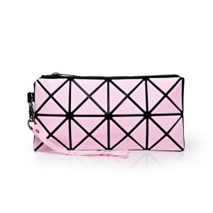 Portable Geometric Pattern Clutch Wallet Small Size Mobile Phone Bag Cute Girl Heart Red Envelope Bag Fashionable Minimalist Design