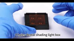 2Pcs Dental Mix Composite Resin Shade Light Case Veneer Storage Box Membrane Teeth Patch Dentistry Retainer Shading Holder