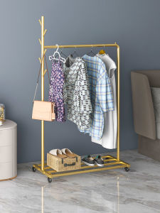 Bedroom Coat Rack Floor Easy Hanging Cloth Rack Minimalist Modern For Home Single Rod Balcony Drying Rack