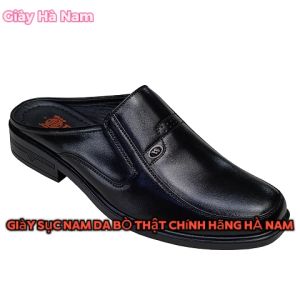 Dép Bít Mũi Nam HA NAM Da Bò Thật Cao Cấp GSB2106
