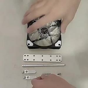 Giá Đỡ GPU Hoàn Toàn Bằng Nhôm Cho Vỏ Máy Tính - Giá Đỡ Card Đồ Họa Gắn Vị Trí Quạt Dưới Với Hai Tay Đỡ Màu Đen/bạc