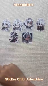 [Genshin Impact] Sticker Arlecchino - Hình dán chibi "Father" ( set 6 hình )