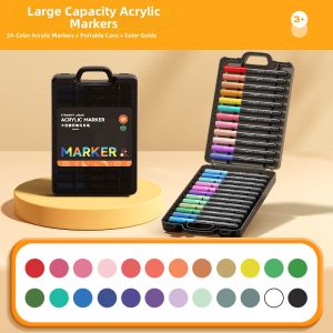 MINGZHUO | Professional Children Watercolor Marker Washable Overlap Color 48 Colors