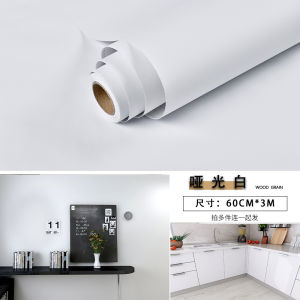 Wallpaper Chống Thấm Nước Dày Tự Dính Trang Trí Đồ Gia Dụng Chống Thấm Nước Chống Ẩm Làm Sáng Màu Trắng Mờ Trang Trí Tường