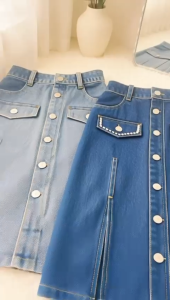 Rok Jeans Panjang Anak perempuan Rok bawahan anak jeans premium usia 3th-13th