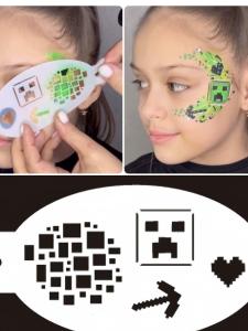 แม่พิมพ์ทาสีหน้าเด็ก Hellokitty Sonic My World แม่พิมพ์ทาสีหน้าแบบโปร่งใส อุปกรณ์แต่งหน้าสำหรับเด็ก อุปกรณ์เสริม