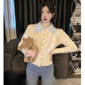 TM H375 Cardigan Daisy knitted shirt collar import