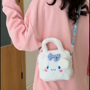 Children Bag Crossbody Bag shoulder Handbag Cinnamoroll Kuromi Backpack Handbag Shoulder Bag Plush Melody Bag Kids