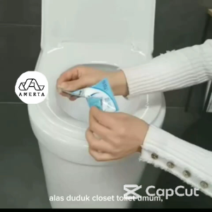 Toilet Seat Cover Alas Duduk Closet Disposable Plastik Tatakan Dudukan WC Kloset Praktis Untuk Travelling