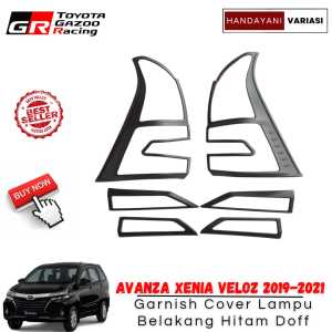 Garnish Cover List Lampu Belakang Toyota Avanza Xenia Veloz 2019 2021 Hitam Doff
