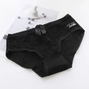 Black Bow Lace Underpant Panties Women Cotton Underwear Seamless Briefs Girls Panties Lingeries Womens Underwear Panties
