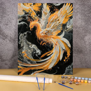 Coloring By Numbers Acrylic Painting Kit Animals Horse Tiger Fox Bear Snake Dragon Paint By Number On Canvas Wall Decoration