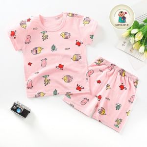 Babyglory.id✨Setelan Anak Perempuan Laki Laki / Setelan Anak Import / Setelan Piyama Lengan Pendek