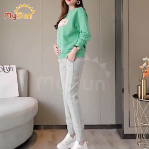Quần dài nỉ bà bầu mùa Thu Đông đẹp cho bà bầu 0 - 9 tháng mặc đi làm công sở ở nhà MySun