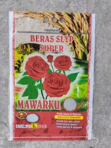 Karung Beras laminasi 5kg Mawarku - isi 50 lembar