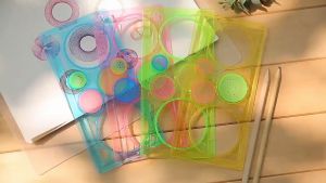 BEVAVAR 1set garisan rotary pattern bunga penggaris ajaib/garisan rotary bunga/pattern ruler design