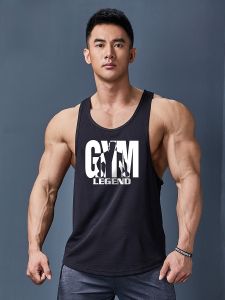 Workoutwolf I-Shaped Fitness Vest Mens Exercise Sleeveless Waistcoat Quick-Drying Clothes Marathon Racing Training Running