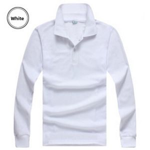 Pure Cotton Long Sleeve Polo Shirt Collar Group Corporate Workwear Solid Color T-Shirt Printed for Business Casual Occasions