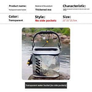 DIAOHAINI | Foldable Fishing Bucket with Oxygen Pump Large Thick for Stream Angling
