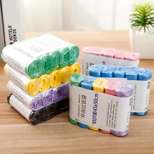 100pcs Garbage Bag Thick Kitchen Garbage Bag Color Disposable Rubbish Bags Environmentally Friendly