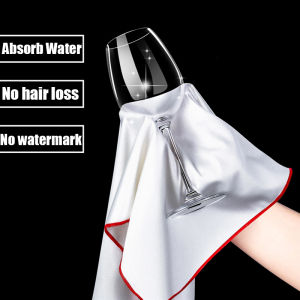 3PCS Wine Glass Cleaning Cloth Microfiber Water-Absorbent Household Rag Glass Glass Polishing No Watermark Wiping Cloth Multifunctional Glasses Camera Screen Cleaning Cloth
