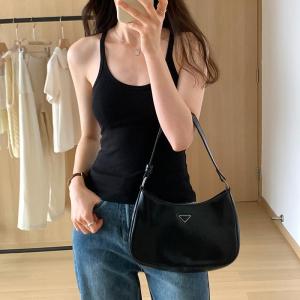 Selecting Ribbed Cotton 2025 Summer New Style Spicy Girl Strap Vest Womens Workwear Underwear Outerwear Beautiful Back Pad Top