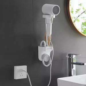Hair Dryer Holder with Any Angle Rotating Bathroom Wall Mount Shower Head Holder Hair Dryer Bracket