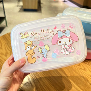 Disney Lilo & Stitch Kawaii Bento Box Portable Lunch Container for Kids and Students with Hermetic Seal Single Layer Design