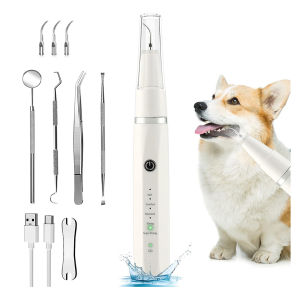 Plaque Remover for Teeth - Pet Ultrasonic Toothbrush Cleaner - Teeth Cleaning Kit for Tartar and Stains - Suitable for Dogs and Cats