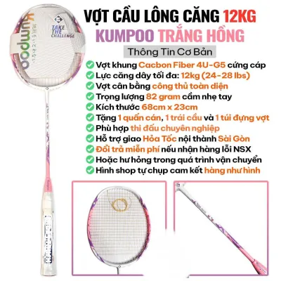 Vợt cầu lông Kumpoo K520pro chính hãng căng sẵn 11kg tặng kèm bao đựng và quấn cán