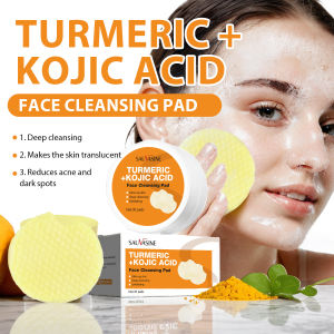 Turmeric + Kojic Acid Face Cleansing Pads Gentle Exfoliating Facial Pads for Daily Cleansing Helps Remove Excess Oil & Impurit