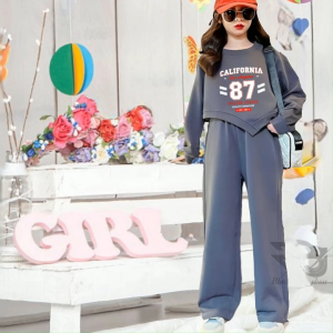 Setelan anak perempuan import korean style viral 2025 California 78 usia 3 - 14 tahun