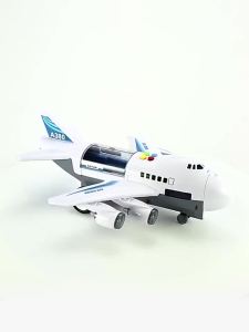 Simulation Track Inertia Airplane Music Stroy With Lighting Plane Passenger Plane Toy Diecasts Car Boy Educational Toy Kids Gift