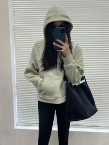 Casual Hoodie Womens Spring New Style Long Sleeve Half Zipper Commute Slimming Loose Fit Fashionable Top Korean Version