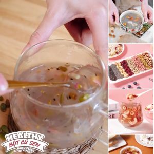 Bột Củ Sen Ngũ Cốc TABAHA 500g giúp thanh lọc hỗ trợ cho người ăn kiêng giảm cân có thể nấu chè